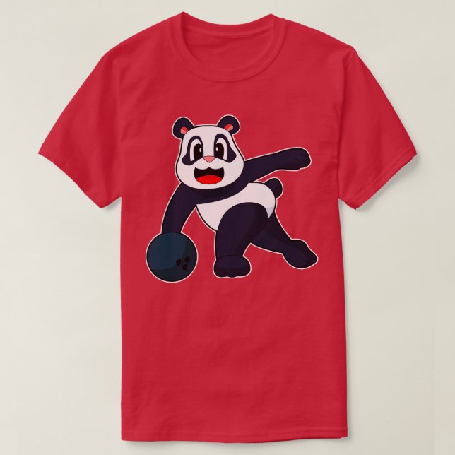 Panda Bowling Bowling T-Shirt (Design vorne)