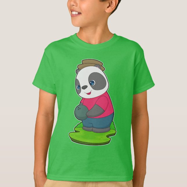 Panda Bowling Bowling T-Shirt (Vorderseite)
