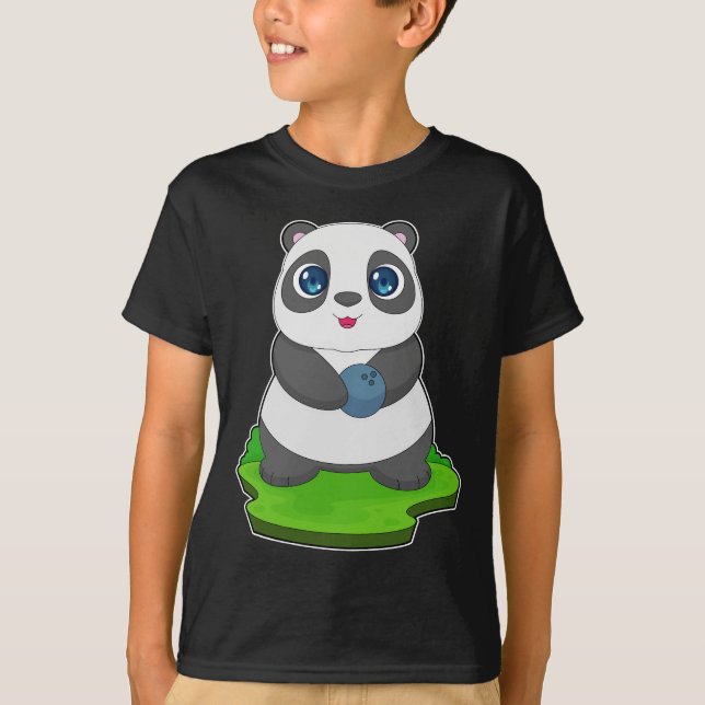 Panda Bowling Bowling T-Shirt (Vorderseite)