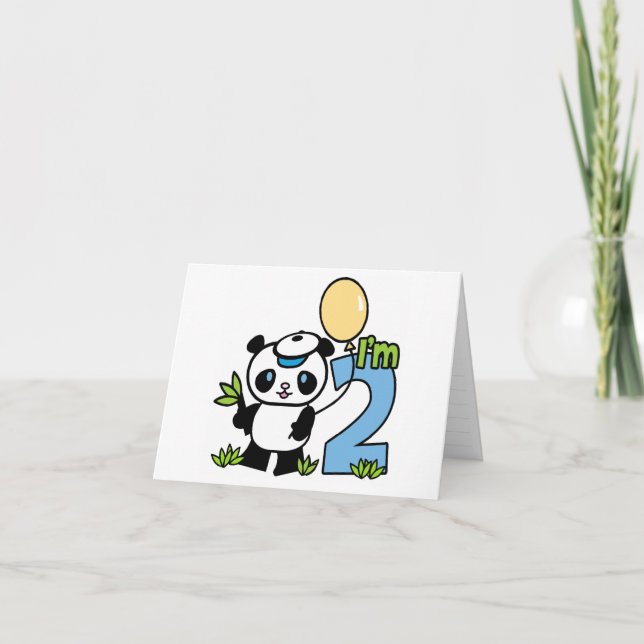 Panda Boy Erstgeburt Einladungen (Vorderseite)