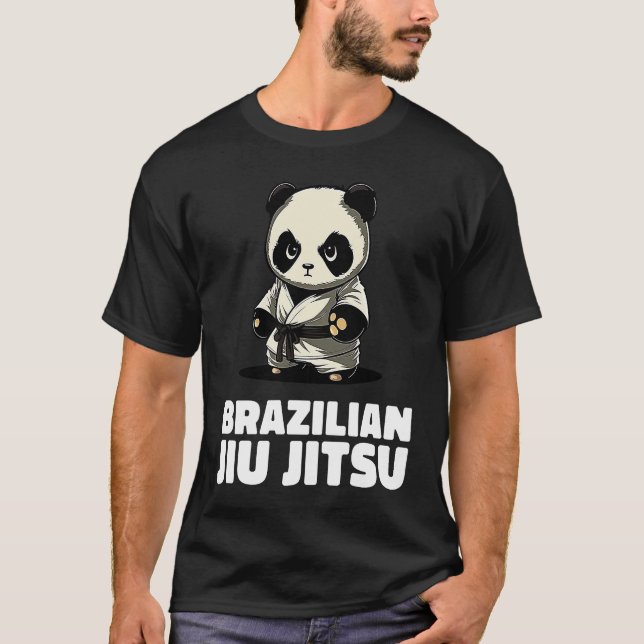 Panda Brazilian Jiu Jitsu and Grappling T-Shirt (Vorderseite)