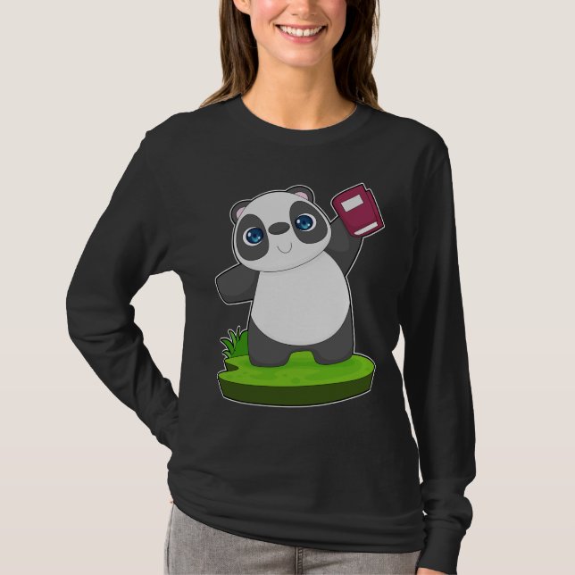 Panda Buch T-Shirt (Vorderseite)