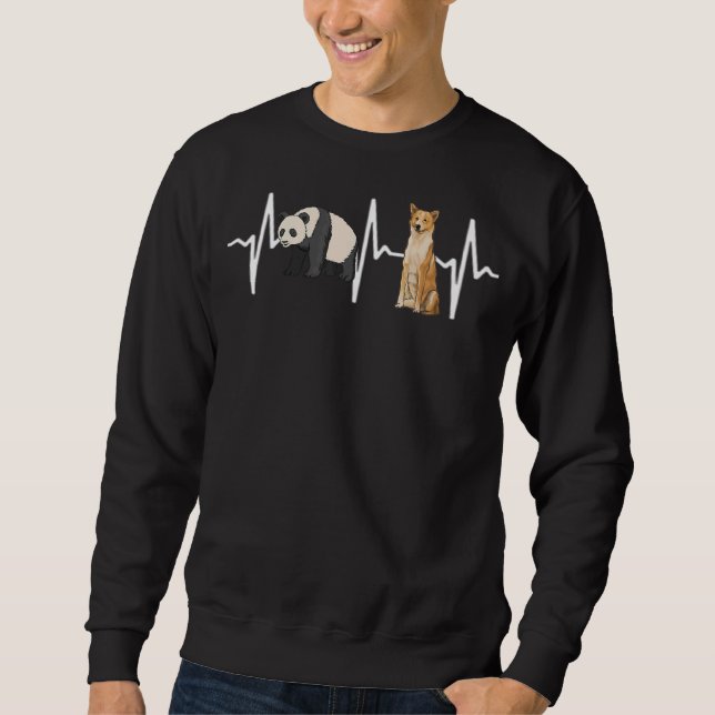 Panda Canaan Dog Heartbeat Dog Sweatshirt (Vorderseite)