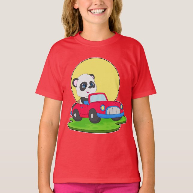 Panda Car T-Shirt (Vorderseite)