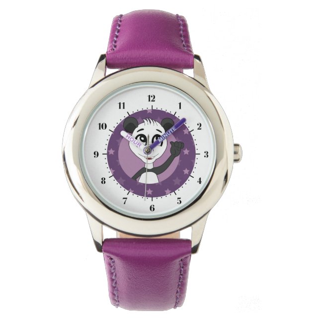 Panda Cartoon Armbanduhr (Vorderseite)