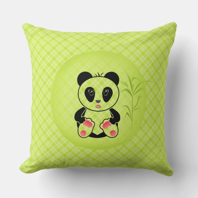 Panda, Cartoon, Kinder Kissen (Vorderseite)