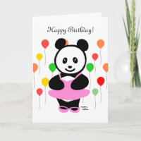 Panda Cartoon und Cupcake Geburtstag