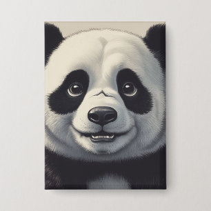 Panda Cartoon Zeichne Kunst Button