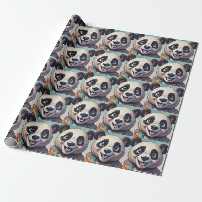 Panda Cartoon Zeichne Kunst Geschenkpapier