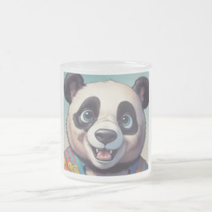 Panda Cartoon Zeichne Kunst Mattglastasse