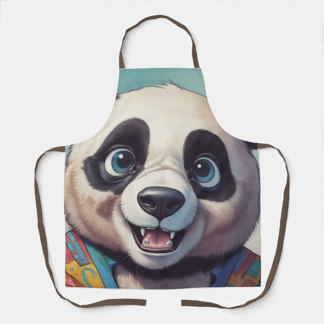 Panda Cartoon Zeichne Kunst Schürze (Vorderseite)