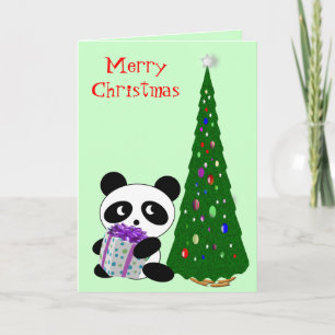 Panda Christmas Feiertagskarte