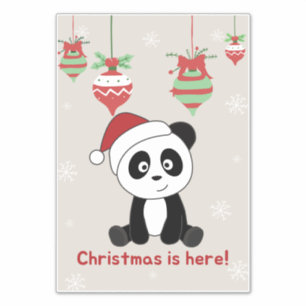 Panda Christmas Snow Winter Animals Pandas Sticker