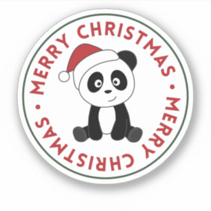 Panda Christmas Snow Winter Animals Pandas Sticker