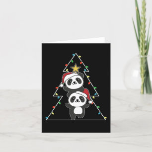 Panda Christmas Tree Weihnachtsanimals Pandas Feiertagskarte