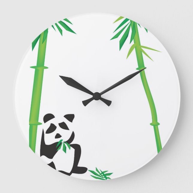 Panda Clock Große Wanduhr (Vorderseite)