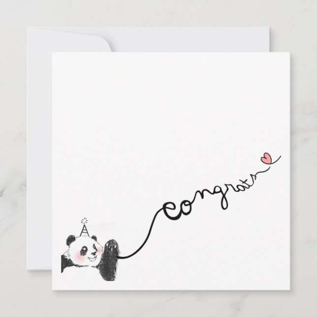 Panda Congratulations Card Karte (Vorderseite)