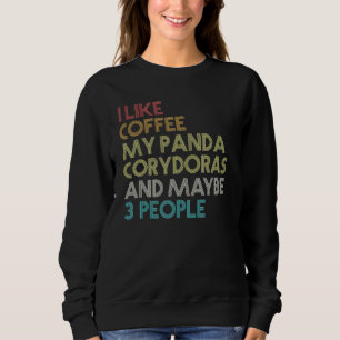 Panda Corydoras Catfish Aquarium Fisch Coffee Vint Sweatshirt