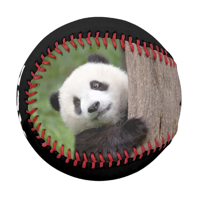Panda cub Malerei Baseball (Vorderseite Links)