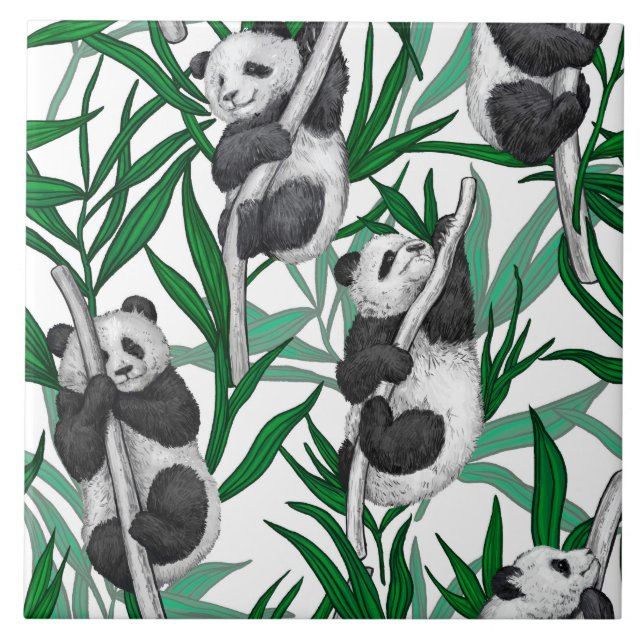 Panda cubs on fliese (Vorderseite)