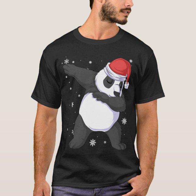 panda dabbing christmas T-Shirt (Vorderseite)