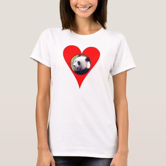 Panda-Damenbaby des Herzens I - Puppe (angepasst) T-Shirt (Vorderseite)