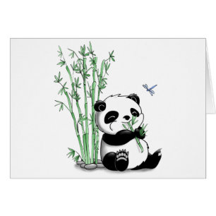 Panda, der Bambus isst (mit kundengerechtem