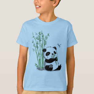 Panda, der Bambus isst T-Shirt