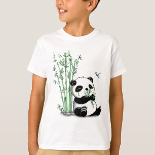 Panda, der Bambus isst T-Shirt