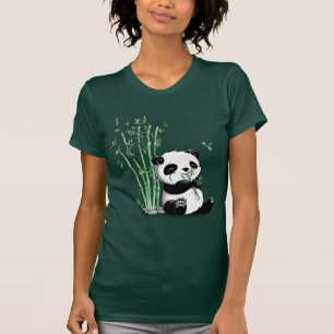 Panda, der Bambus isst T-Shirt