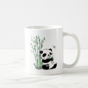 Panda, der Bambus isst Tasse
