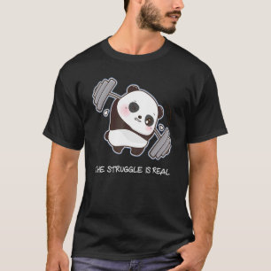 Panda der Kampf ist eine echte Gewichtszunahme Fit T-Shirt