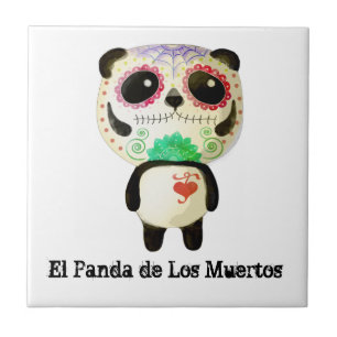 Panda des Tages der Toten Fliese