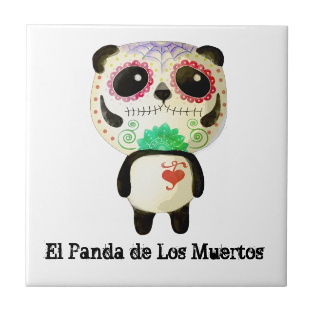 Panda des Tages der Toten Fliese (Vorderseite)