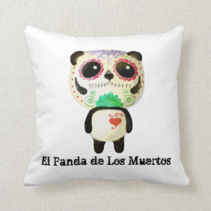 Panda des Tages der Toten Kissen