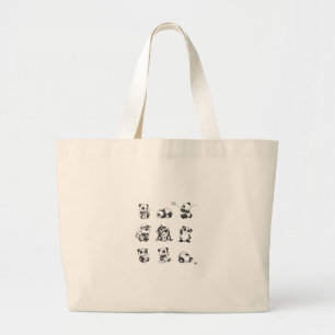 Panda Design Große Tote Bag Jumbo Stoffbeutel
