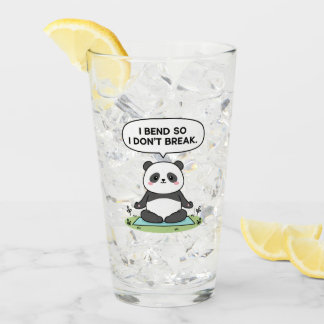 Panda-Design „Ich biege mich, damit ich nicht brec Glas