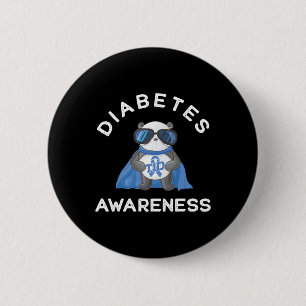 Panda Diabetic Typ 1 Diabetes Awareness Support K Button