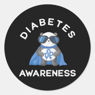 Panda Diabetic Typ 1 Diabetes Awareness Support K Runder Aufkleber