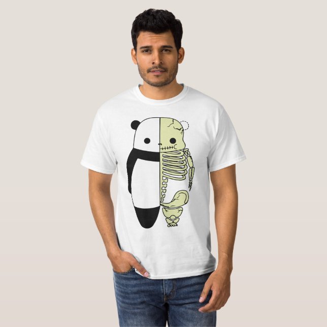 Panda Dichotomie: Das Leben und die Knochen T-Shirt (Vorne ganz)