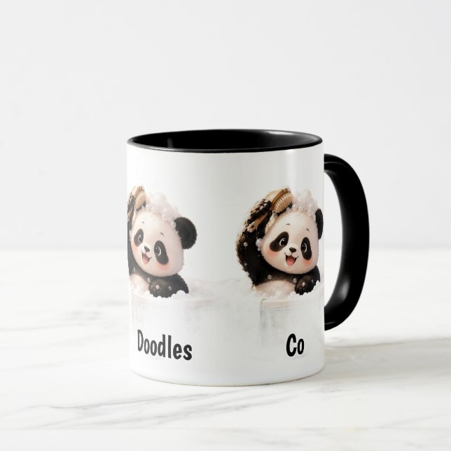 Panda Doodles Co Store Kaffeetasse (VorderseiteRechts)