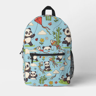 Panda-Drachen-Rucksack – Frühlingsgarten Süß Bedruckter Rucksack