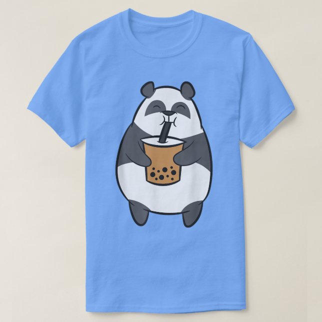 Panda Drink Blase Tee Kawaii Panda Bär mit B (Design vorne)