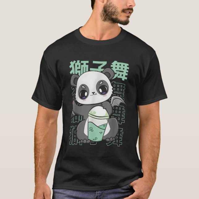 Panda Drink Blubble Milk Tee Mochi Animals Kanji (Vorderseite)