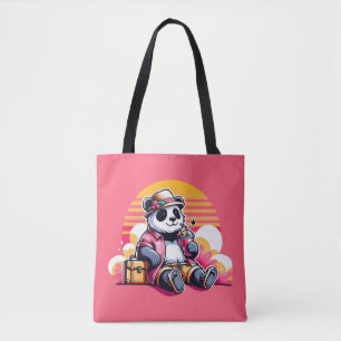 Panda Drinking Juice Elegant