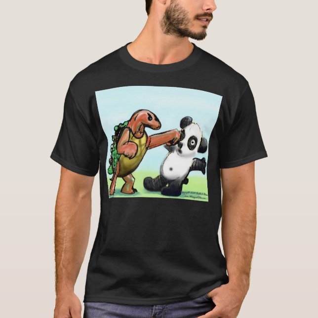 Panda-Durchschlags-Dunkelheit T-Shirt (Vorderseite)
