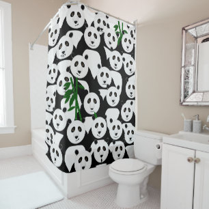 Panda-Duschvorhang Duschvorhang