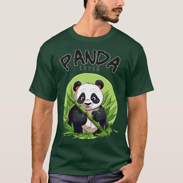 Panda eating bamboo T-Shirt (Vorderseite)