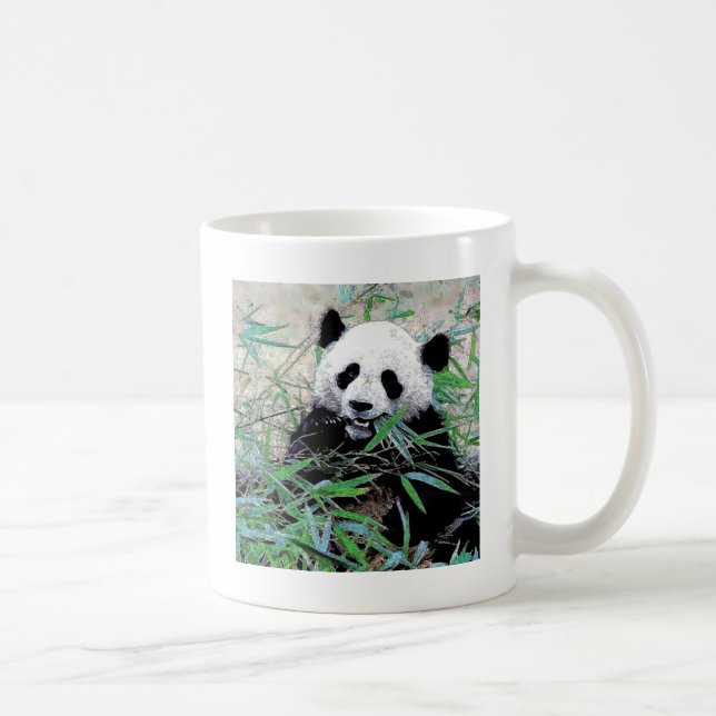 Panda Eating Blätter Tasse (Rechts)