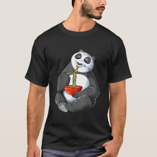 Panda Eating Ra Noodles Kawaii Japanese Panda T-Shirt